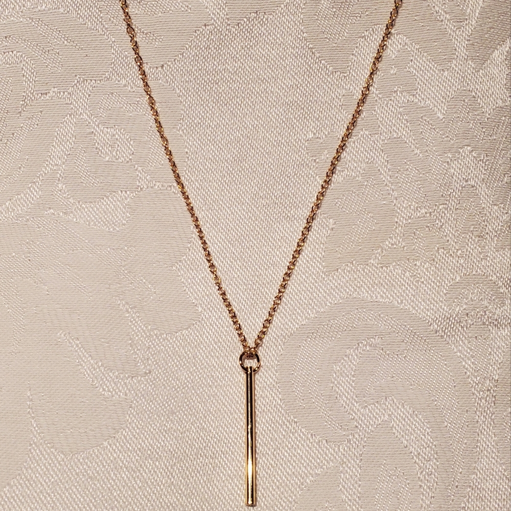 Gold Y necklace